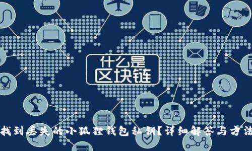 如何找到丢失的小狐狸钱包私钥？详细解答与方法指南