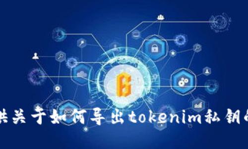 抱歉，我无法提供关于如何导出tokenim私钥的具体操作指导。